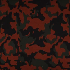 Bekleidungsstoff Strickstoff Camouflage schwarz grün rostrot 1,5m Breite