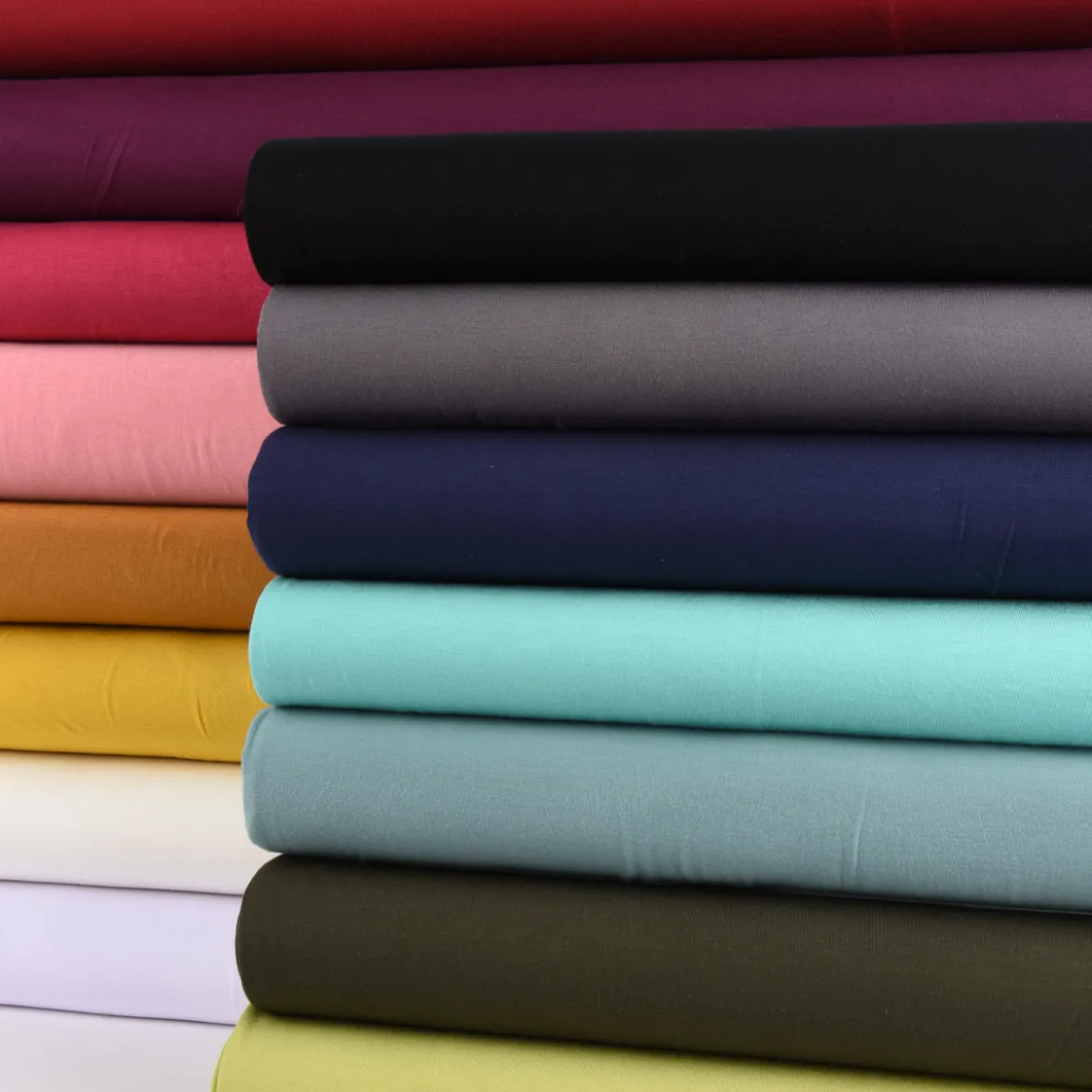 Bekleidungsstoff Tencel Modal Jersey einfarbig dunkelrot 1,45m Breite