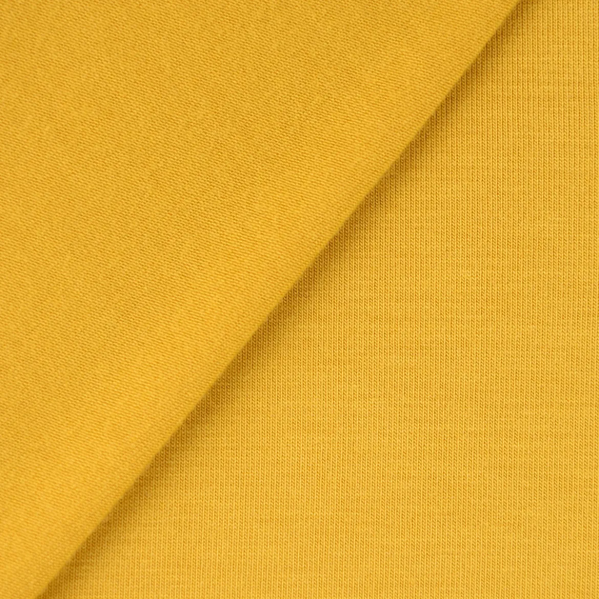 Bekleidungsstoff Tencel Modal Jersey einfarbig senf gelb 1,45m Breite