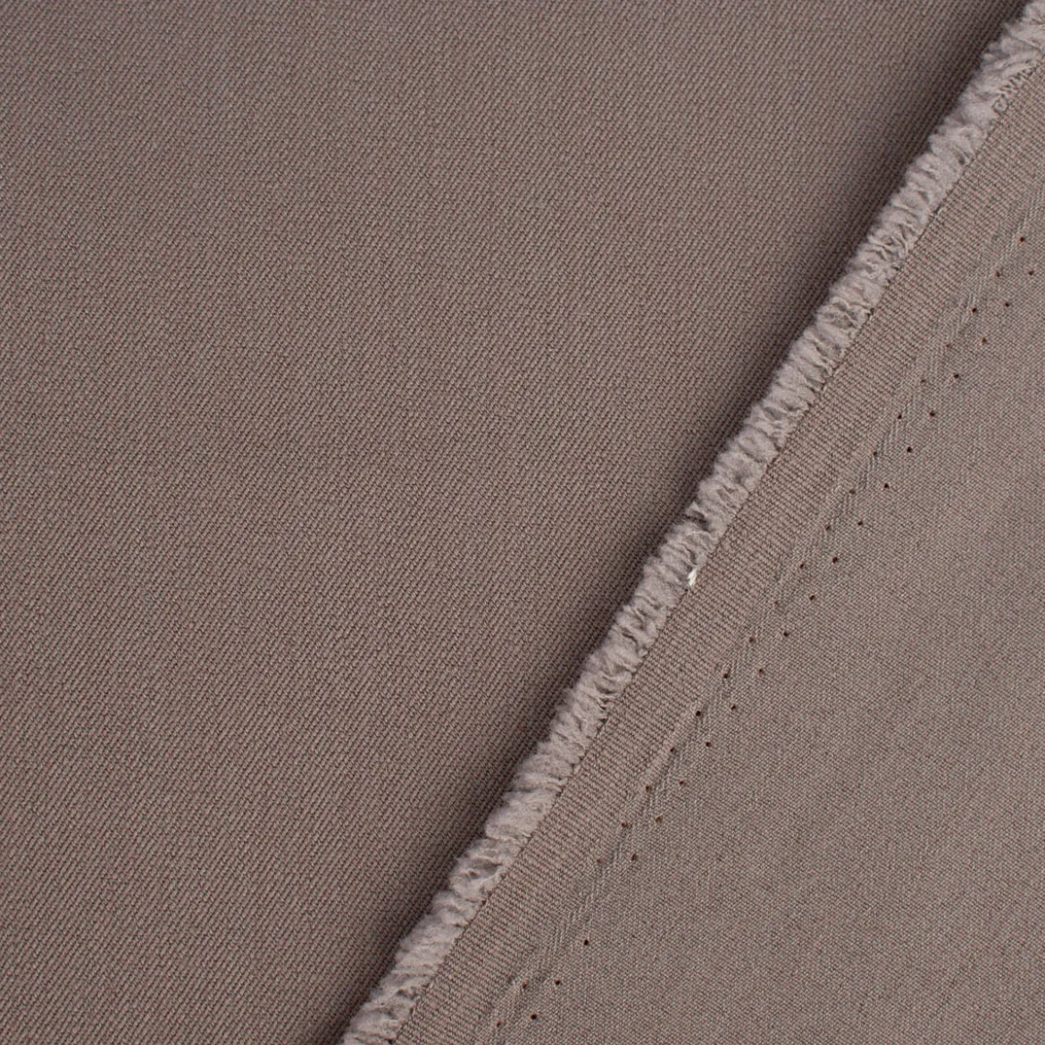 Bekleidungsstoff Twill Köper Wool Touch extra weich einfarbig taupe 1,45m Breite