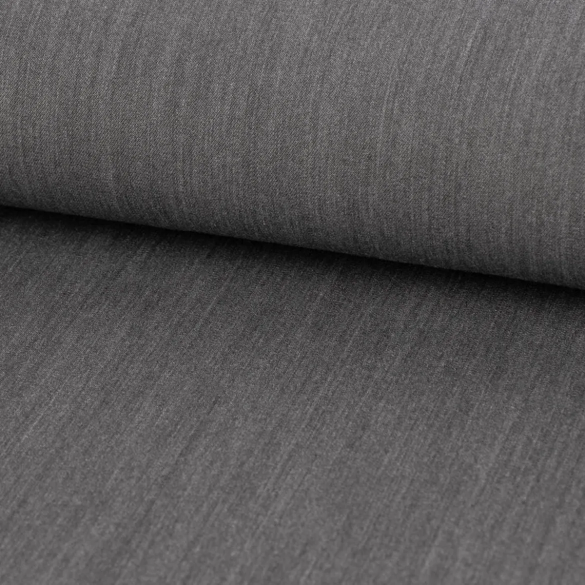 Bekleidungsstoff Twill Köper Gabardine Wool Touch extra weich einfarbig mittelgrau 1,45m Breite