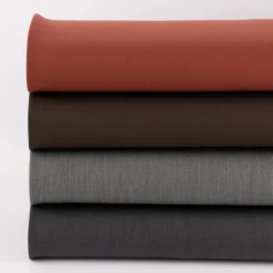 Bekleidungsstoff Twill Köper Gabardine Wool Touch extra weich einfarbig mittelgrau 1,45m Breite
