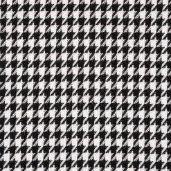Bekleidungsstoff Viskose Pied de Poule Hahnentritt klein weiß schwarz 1,45m Breite