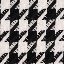 Bekleidungsstoff Viskose Pied de Poule Hahnentritt groß weiß schwarz 1,45m Breite