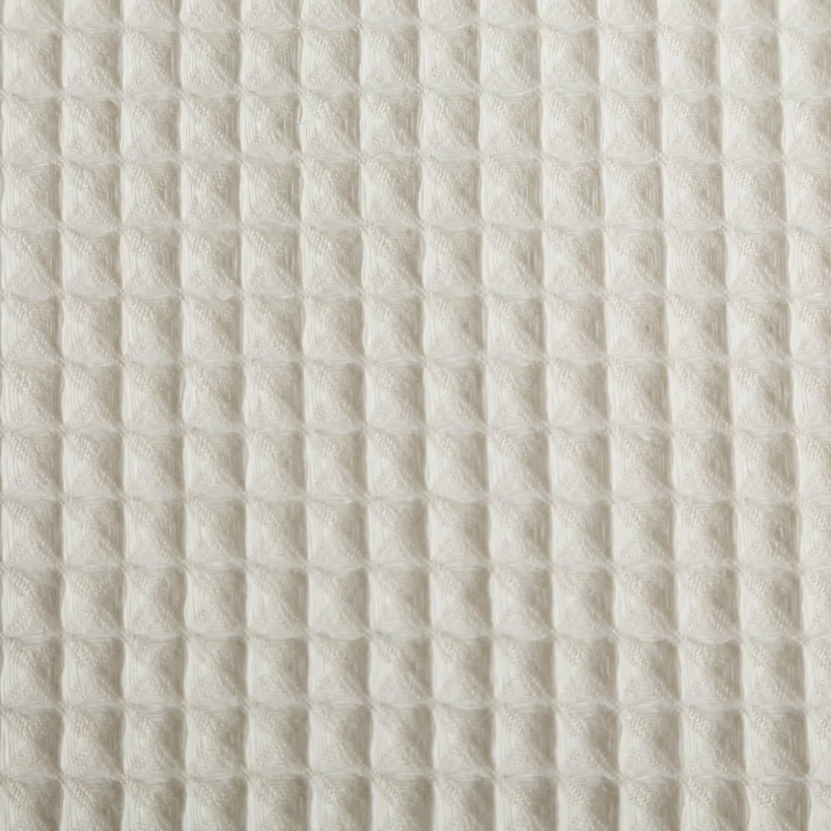 Bekleidungsstoff Waffelpique Baumwolle uni creme 1,50m Breite