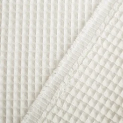 Bekleidungsstoff Waffelpique Baumwolle uni creme 1,50m Breite