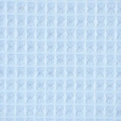 Bekleidungsstoff Waffelpique Baumwolle uni hellblau 1,50m Breite