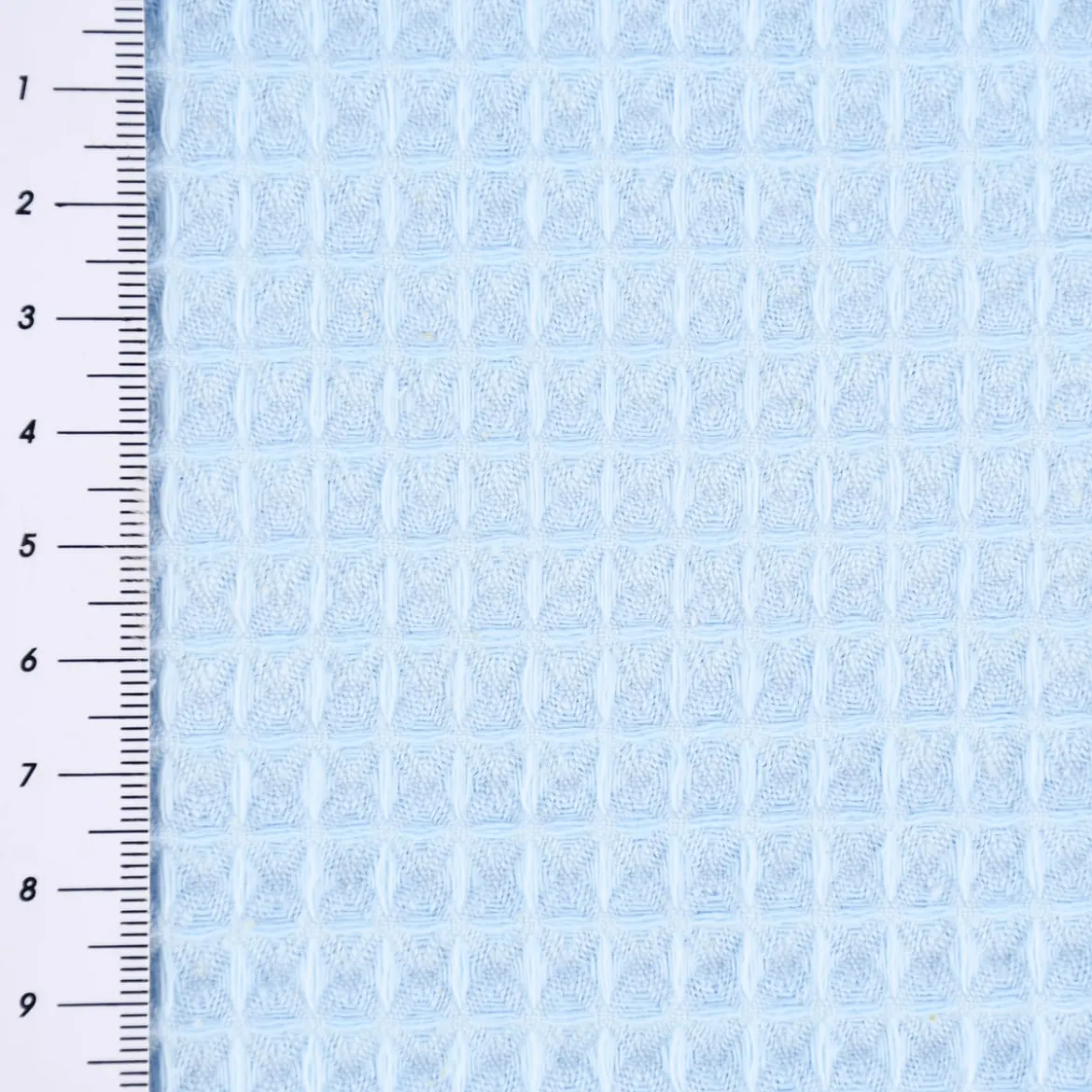 Bekleidungsstoff Waffelpique Baumwolle uni hellblau 1,50m Breite