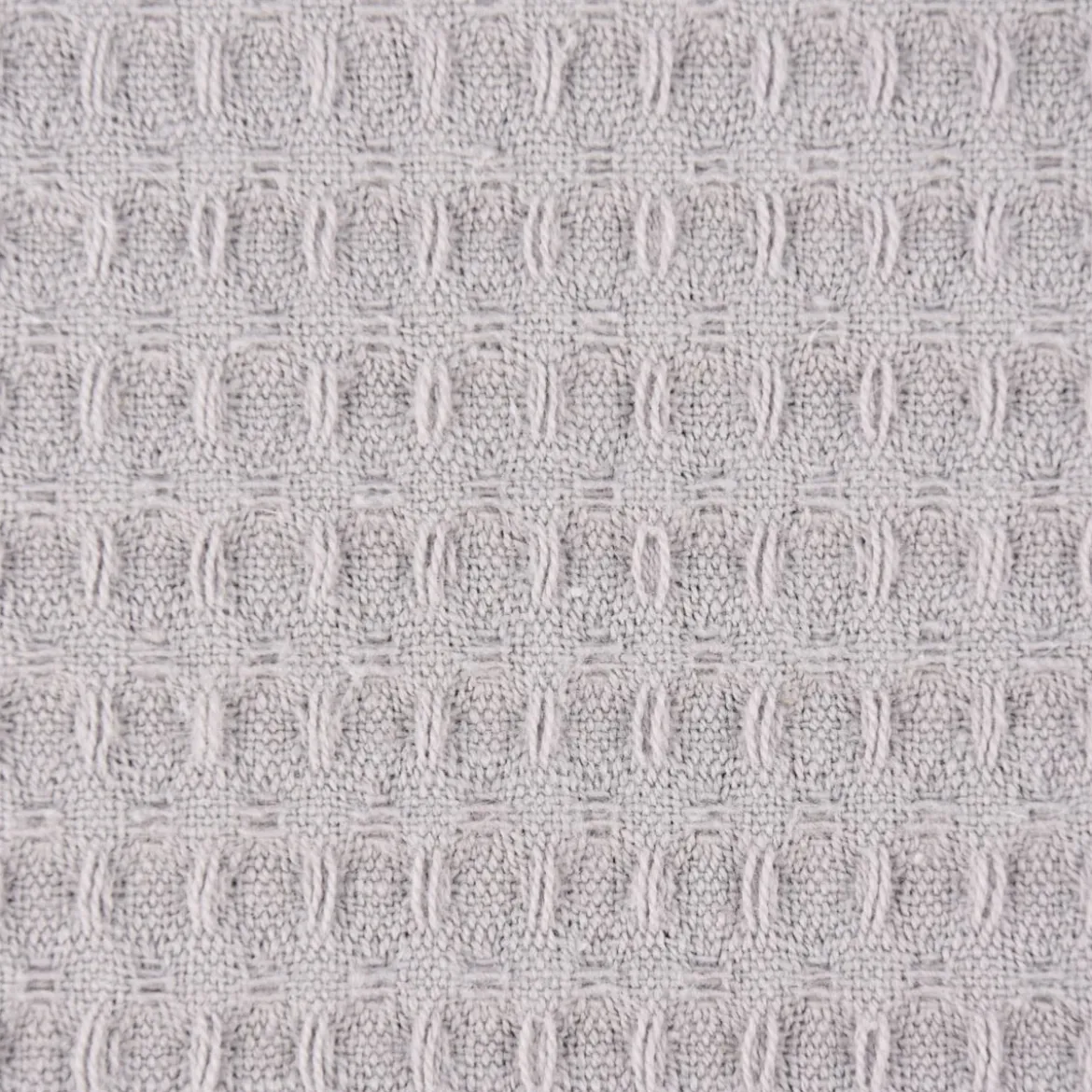 Bekleidungsstoff Waffelpique Baumwolle uni hellgrau 1,45m Breite