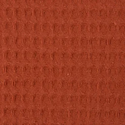 Bekleidungsstoff Waffelpique Baumwolle uni rost 1,45m Breite