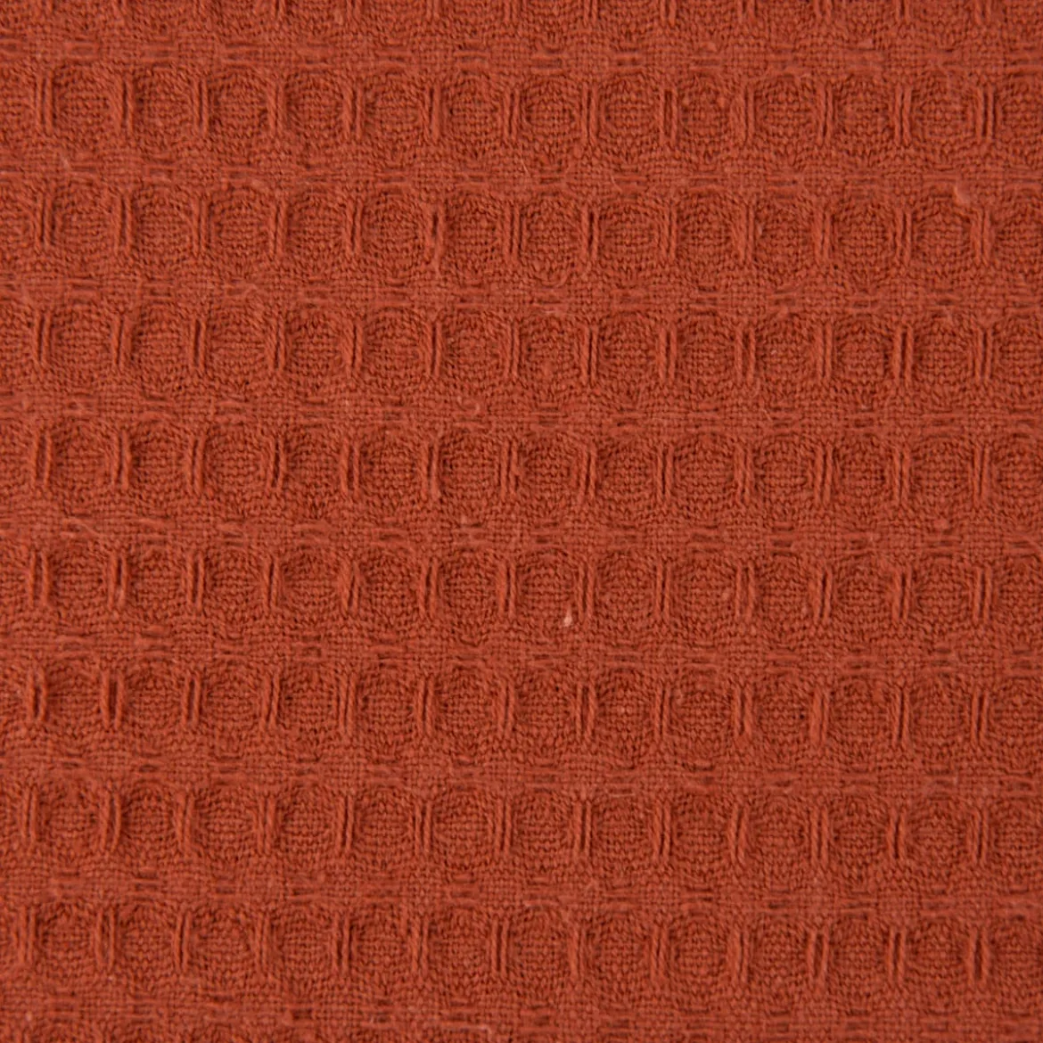 Bekleidungsstoff Waffelpique Baumwolle uni rost 1,45m Breite