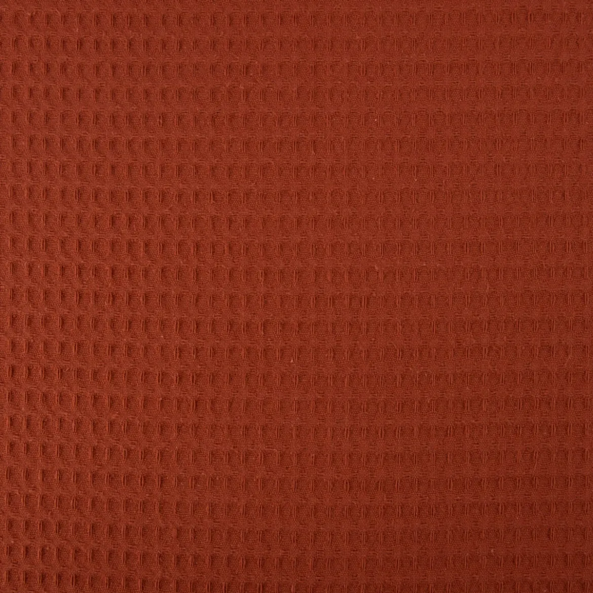 Bekleidungsstoff Waffelpique Baumwolle uni rost 1,45m Breite