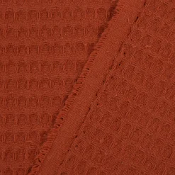 Bekleidungsstoff Waffelpique Baumwolle uni rost 1,45m Breite