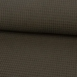 Bekleidungsstoff Waffelpique Baumwolle uni khaki 1,45m Breite
