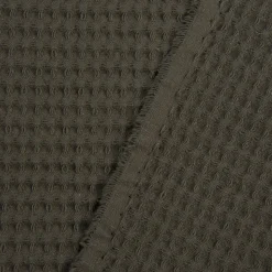 Bekleidungsstoff Waffelpique Baumwolle uni khaki 1,45m Breite