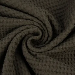 Bekleidungsstoff Waffelpique Baumwolle uni khaki 1,45m Breite