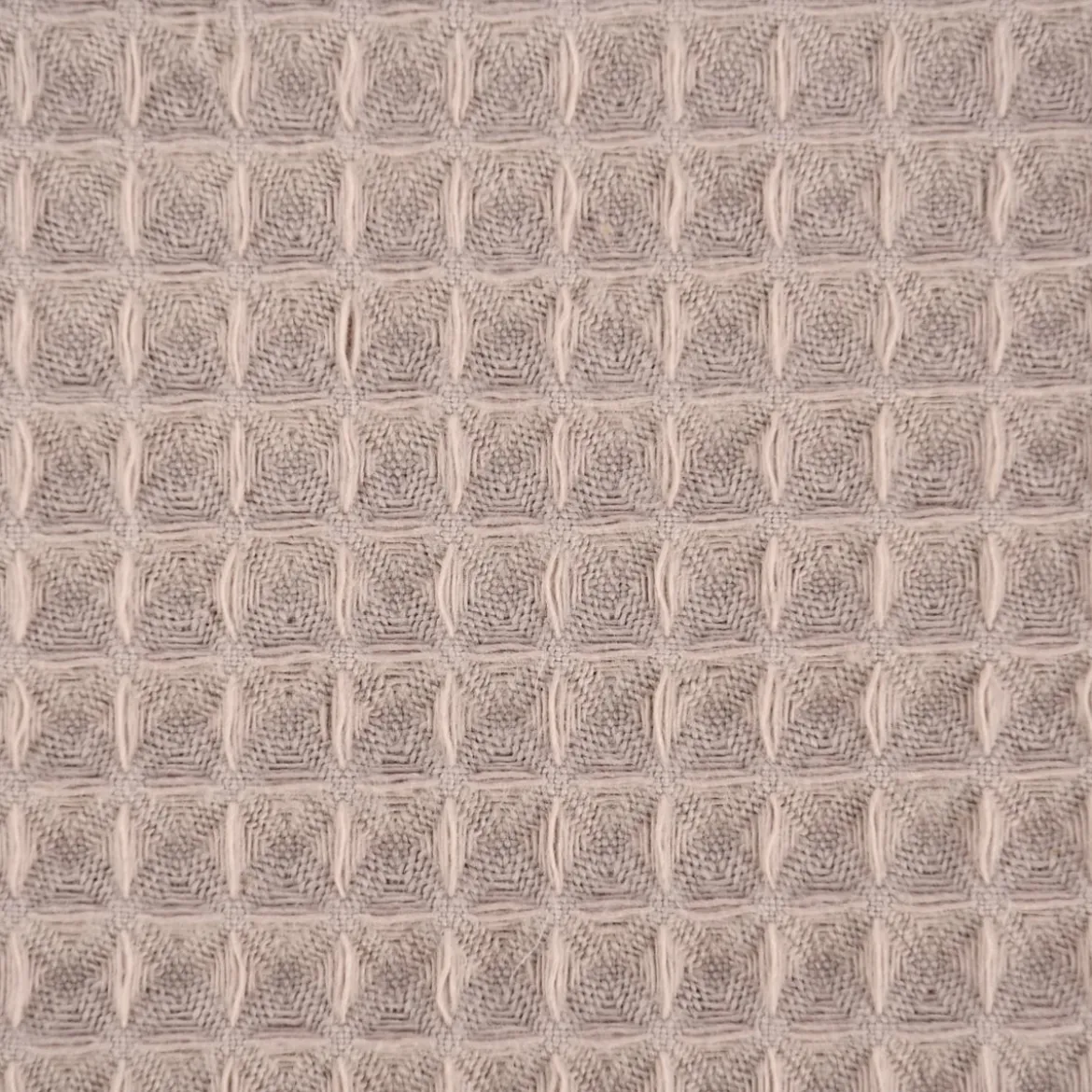 Bekleidungsstoff Waffelpique Baumwolle uni taupe 1,45m Breite