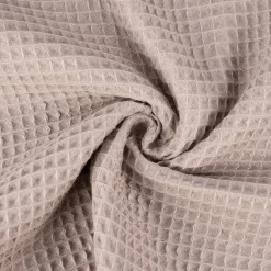 Bekleidungsstoff Waffelpique Baumwolle uni taupe 1,45m Breite