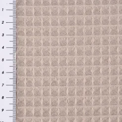 Bekleidungsstoff Waffelpique Baumwolle uni taupe 1,45m Breite