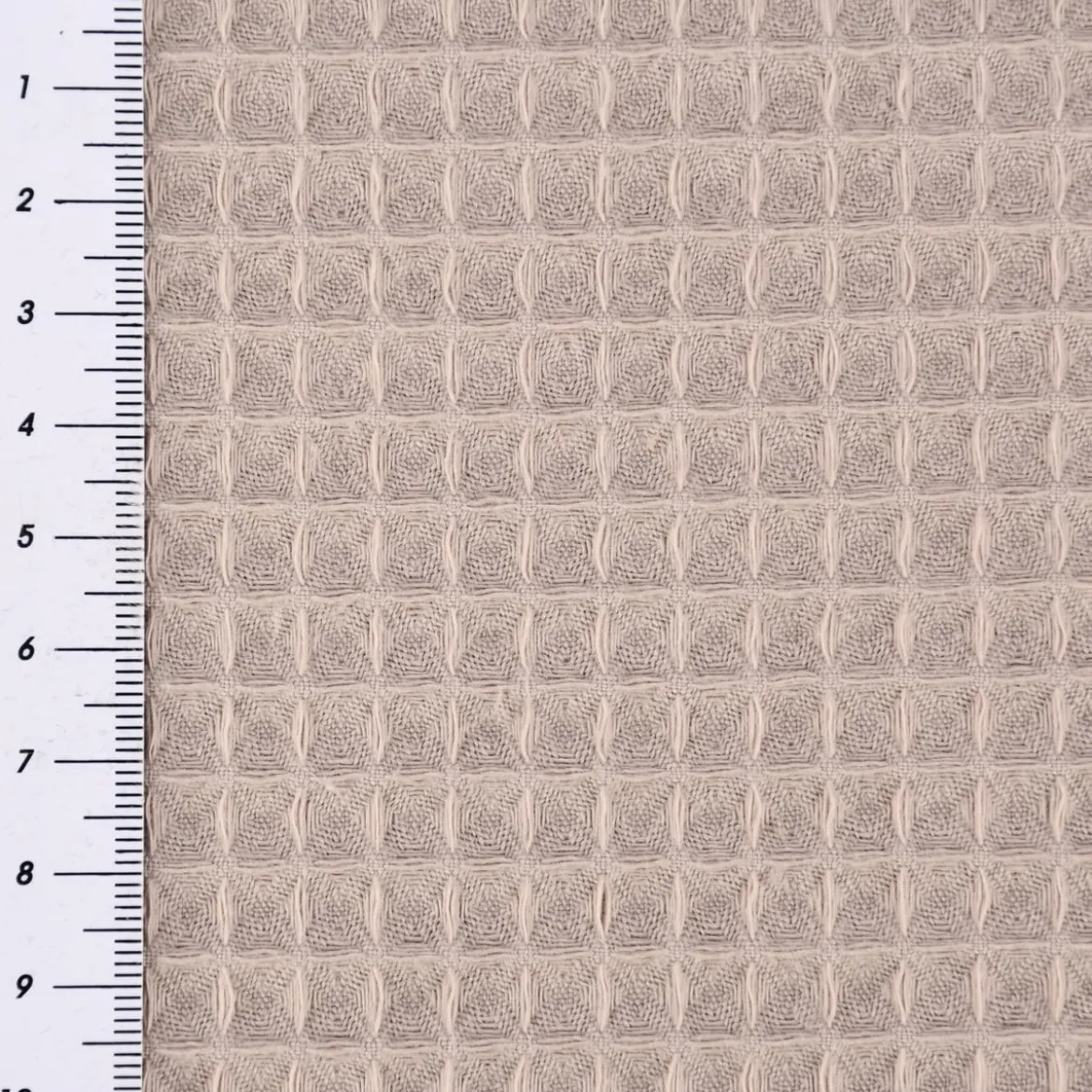 Bekleidungsstoff Waffelpique Baumwolle uni taupe 1,45m Breite