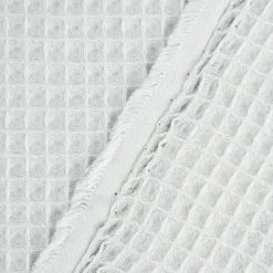 Bekleidungsstoff Waffelpique Baumwolle uni rauchmint 1,45m Breite
