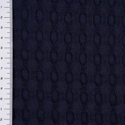 Bekleidungsstoff Waffelpique Big Waffle Baumwolle uni dunkelblau 1,45m Breite