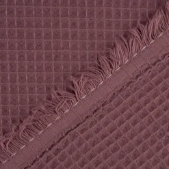Bekleidungsstoff Waffelpique Waffelstoff Baumwolle uni mauve 1,45m Breite