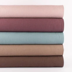 Bekleidungsstoff Waffelpique Waffelstoff Baumwolle uni mauve 1,45m Breite