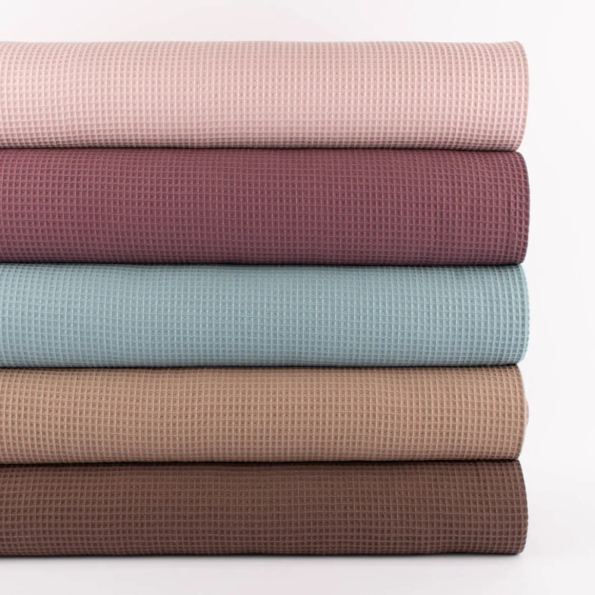 Bekleidungsstoff Waffelpique Waffelstoff Baumwolle uni mauve 1,45m Breite