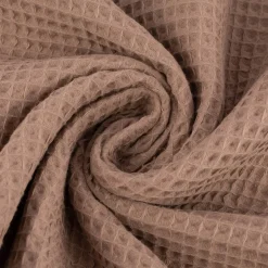 Bekleidungsstoff Waffelpique Waffelstoff Baumwolle uni dark taupe 1,45m Breite