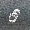 Überklipshaken, Plastik, Klipsöse 6mm, glasklar, 12er Pack 28mm Länge