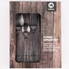 Besteck-Set Dinnerbesteck anthrazit 16teilig