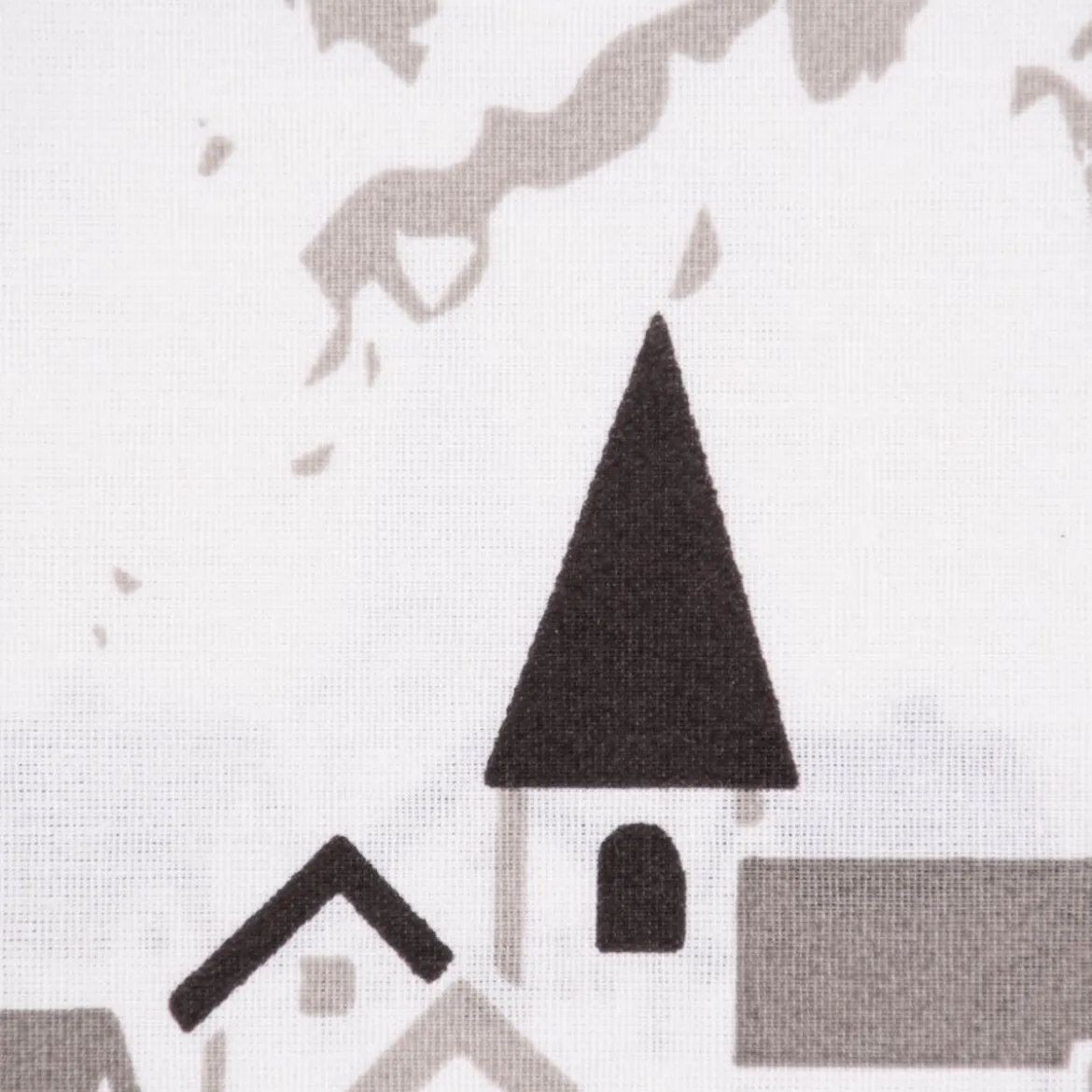 Bettwäsche Landhaus Hirsche Baumwolle weiß grau beige 140x200cm
