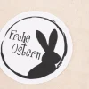 Beutel mit Kordelzug Ostern natur weiß schwarz 19,5x29cm verschiedene Motive