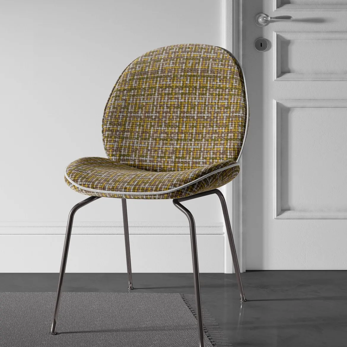 Bezugsstoff Möbelstoff Polsterstoff Mosaico grün gelb 140cm breit