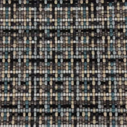 Bezugsstoff Möbelstoff Polsterstoff Mosaico türkis taupe 140cm breit
