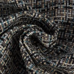 Bezugsstoff Möbelstoff Polsterstoff Mosaico türkis taupe 140cm breit