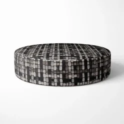 Bezugsstoff Möbelstoff Polsterstoff Mosaico grau schwarz 140cm breit