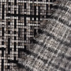 Bezugsstoff Möbelstoff Polsterstoff Mosaico grau schwarz 140cm breit