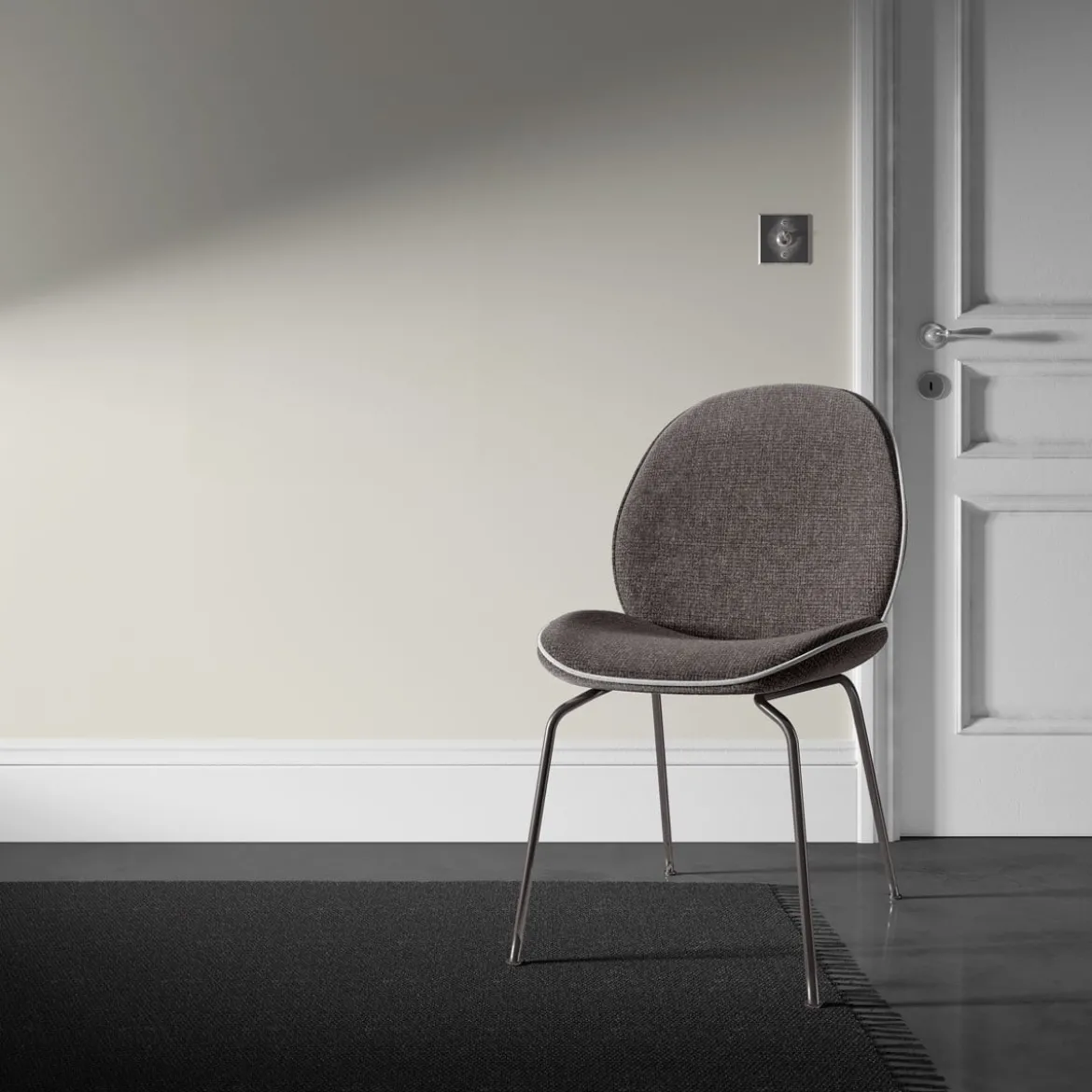 Bezugsstoff Möbelstoff Polsterstoff Granito grau 140cm breit