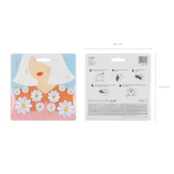 Bügelmotiv Set Gänseblümchen Blume 10 Stück weiß gelb verschiedene Größen