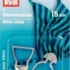 Bikiniverschlüsse ST silberfarbig 15 mm