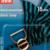 Bikiniverschluss MET goldfarbig 15 mm