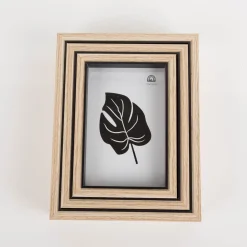 Bilderrahmen 3er Set zweifarbig Holz schwarz natur