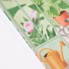 Bild Garten Fahrrad Papier grün grau rosa A4 30x21cm