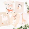 Bild Giraffe Papier beige braun grün A4 30x21cm