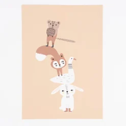 Bild Tiere Papier hellbraun weiß braun A4 30x21cm