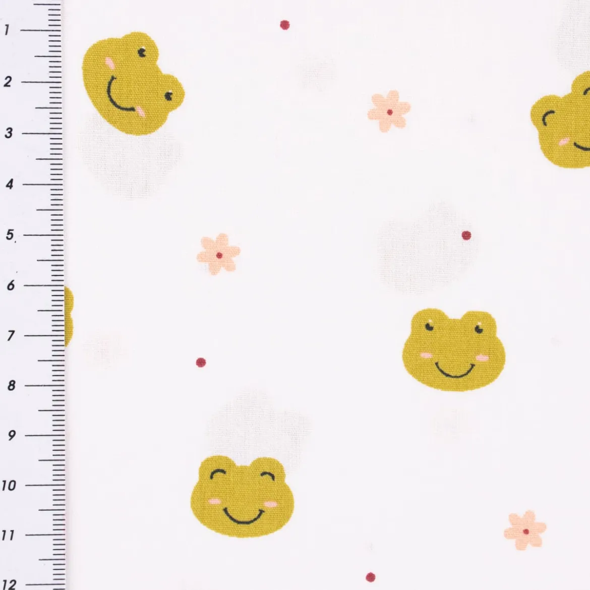 Bio Baumwollstoff Popeline Organic Kinderstoff Frogs Frösche weiß grün 1,50m Breite