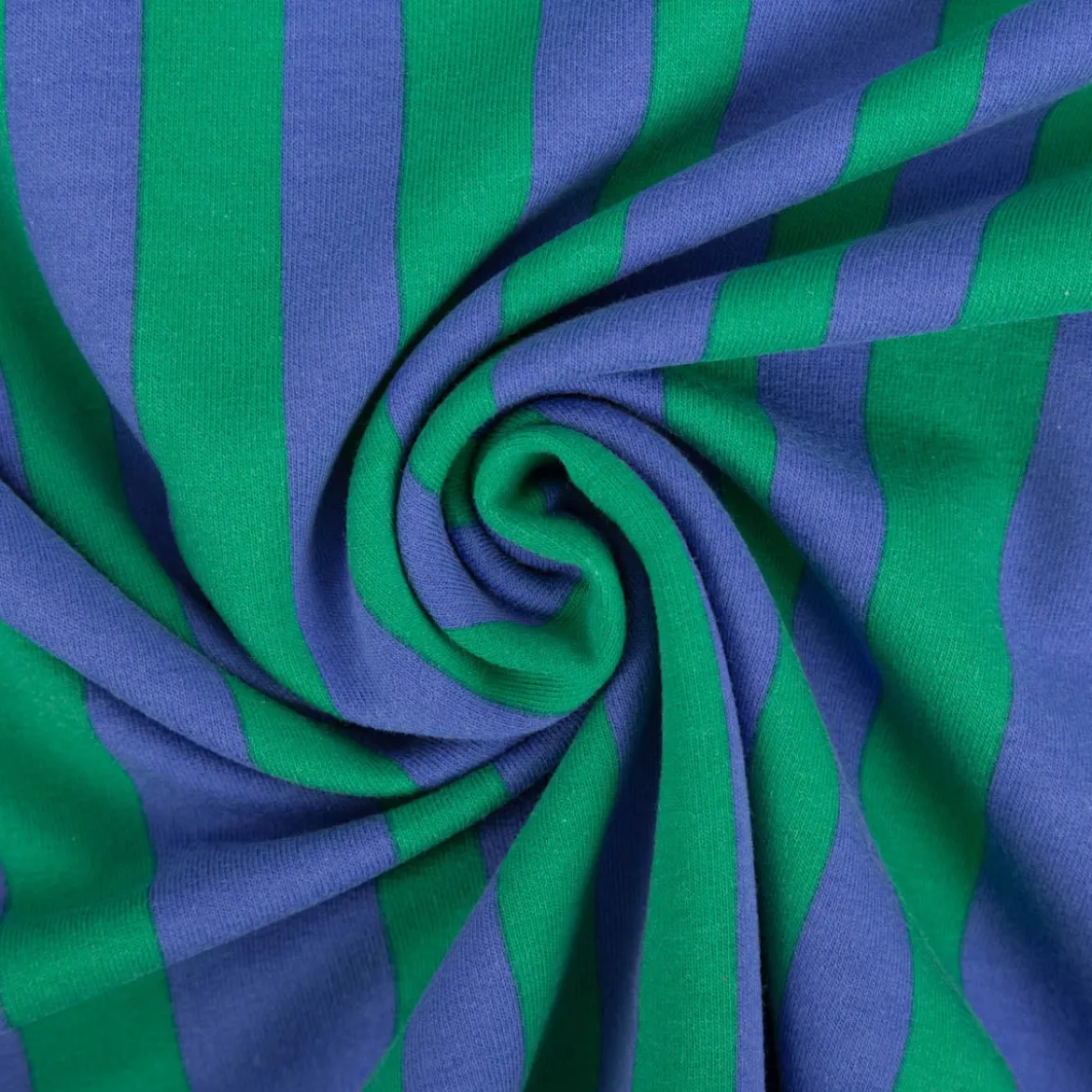 Bio French Terry Sommersweat Streifen Jennifer Bouron blau grün 1,45m Breite