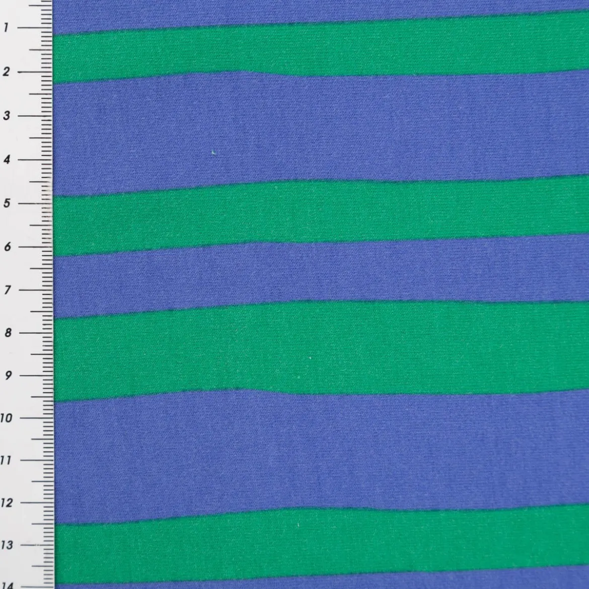 Bio French Terry Sommersweat Streifen Jennifer Bouron blau grün 1,45m Breite